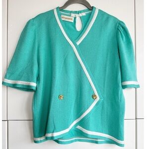 1980s Vivanti Green Sweater Power Suit Stranger Things Karen Wheeler Size 10